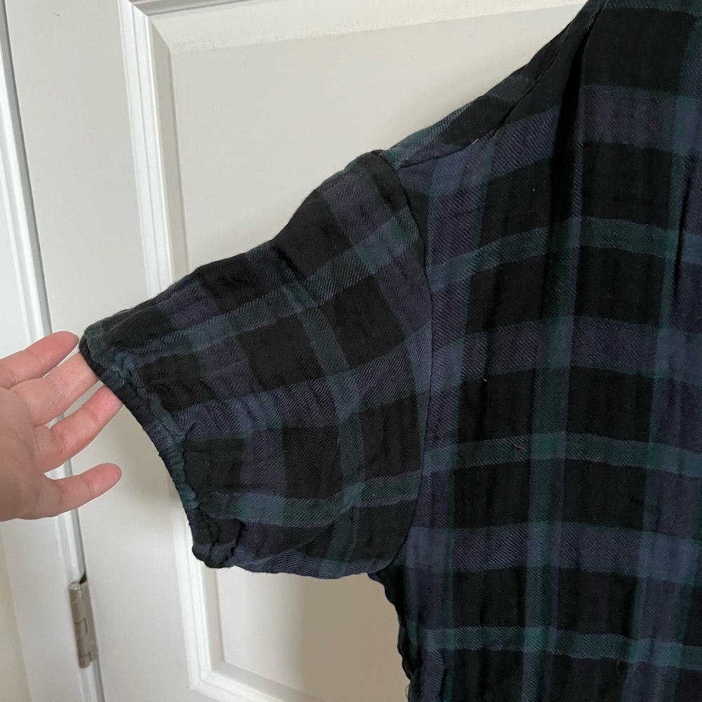 Madewell Lightspun Bubble-Sleeve Top in Plaid - NWT!! - Picture 4 of 7
